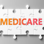 Puzzle pieces forming the word Medicare, symbolizing the complexity and vulnerability of Medicare-related information